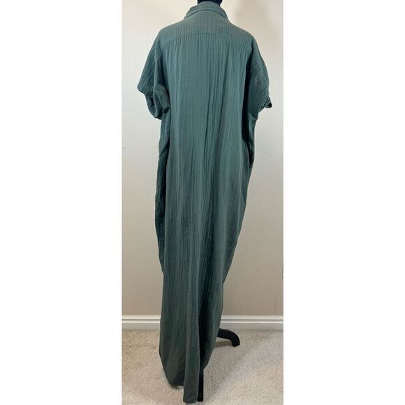 Acacia Swimwear Olive Green Oahu Oversized Dress Coverup Women's Medium - Picture 4 of 9